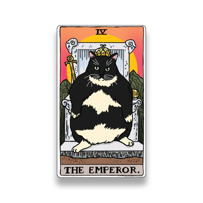 The Emperor Tarot Cat Meme Sticker