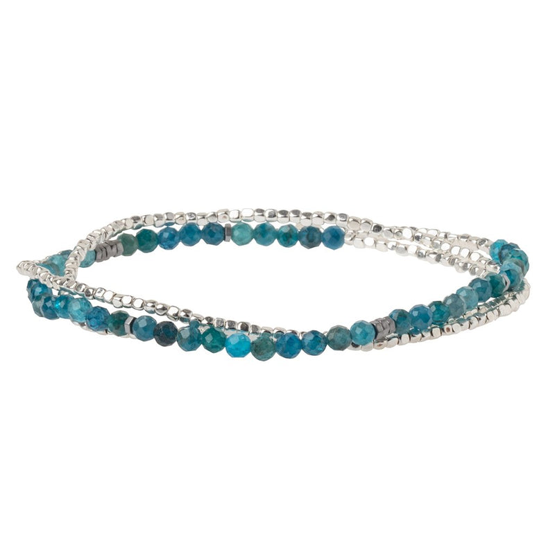 Delicate Apatite/Silver Wrap