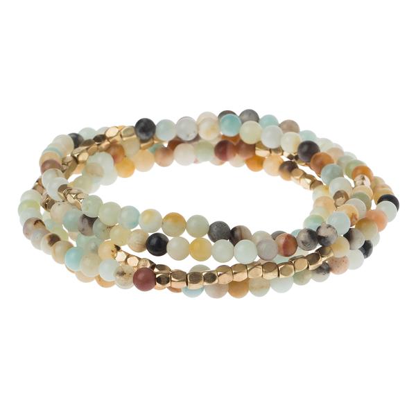 Stone Wrap - Amazonite/Gold