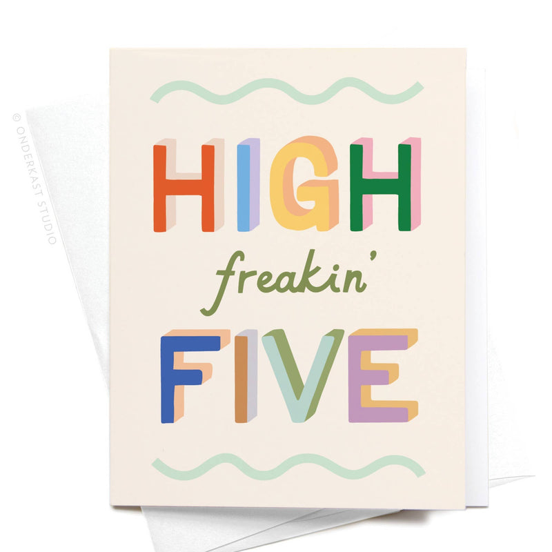 High Freakin Five Congrats Card