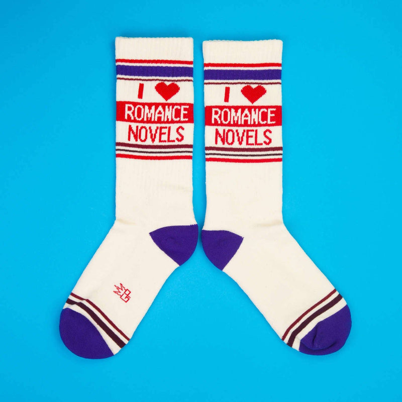 I Heart Romance Novels Gym Socks