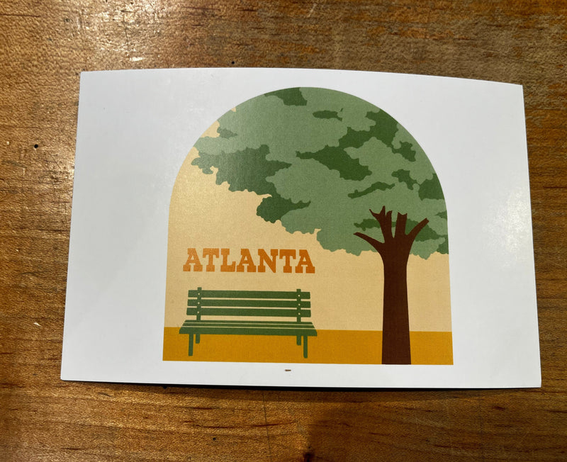 Atlanta Park Bench Postcard