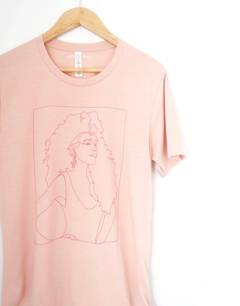 Whitney Houston Line Art Tee