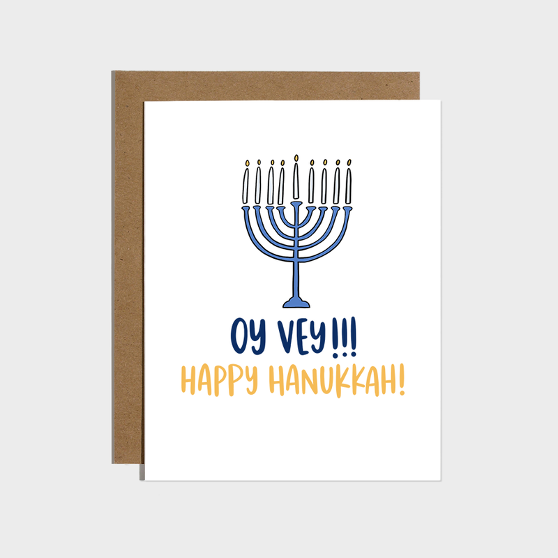 Oy Vey Happy Hanukkah Card