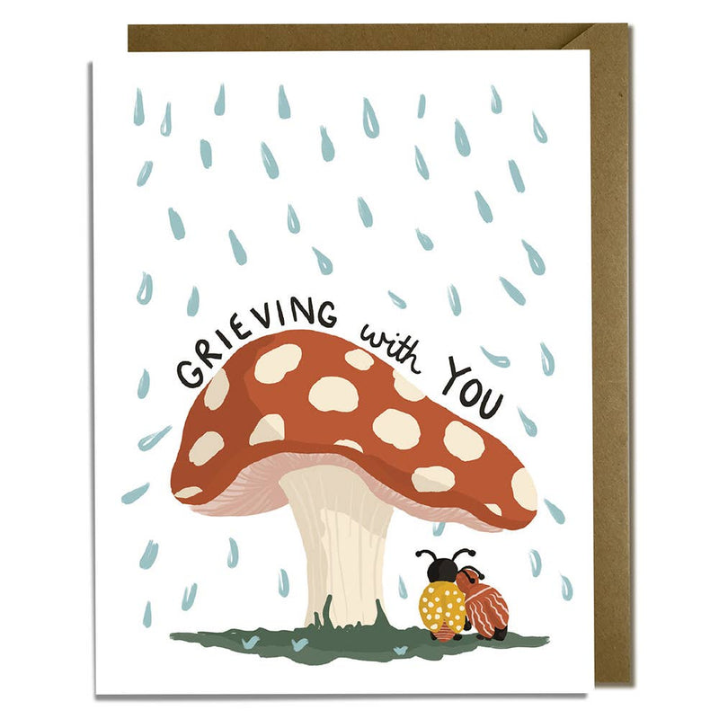 Grieving With You Mushroom Card