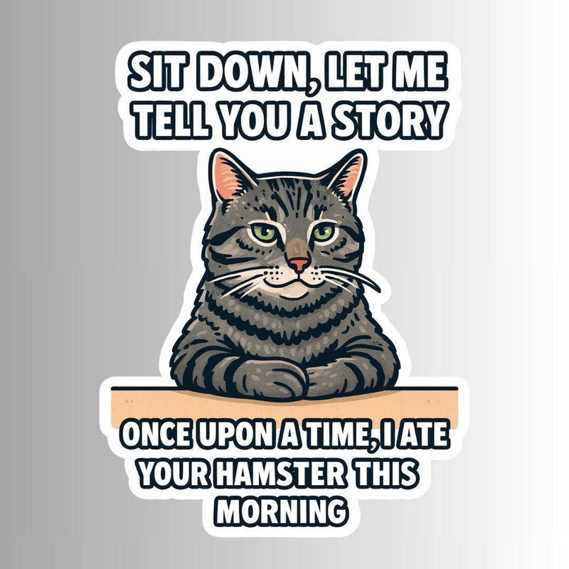 Tell You A Story Cat Sticker