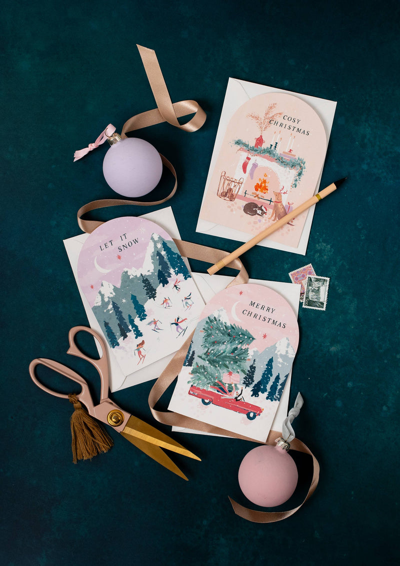 Cosy Fireplace Christmas Card