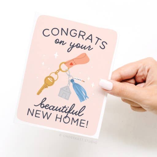 Beautiful New Home Keychain Greeting Card