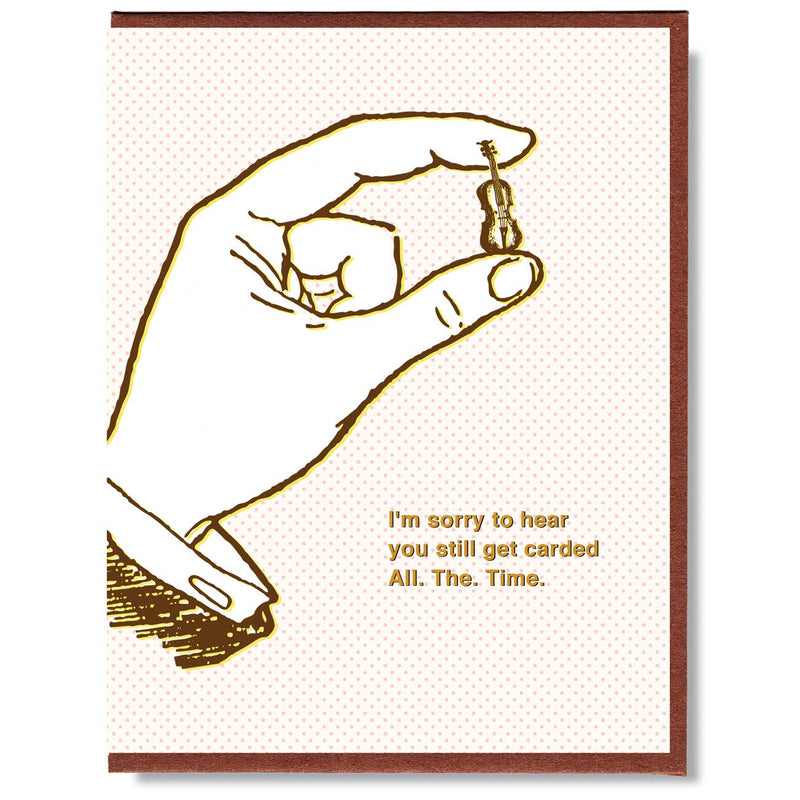 Tiny Violin Birthday Card