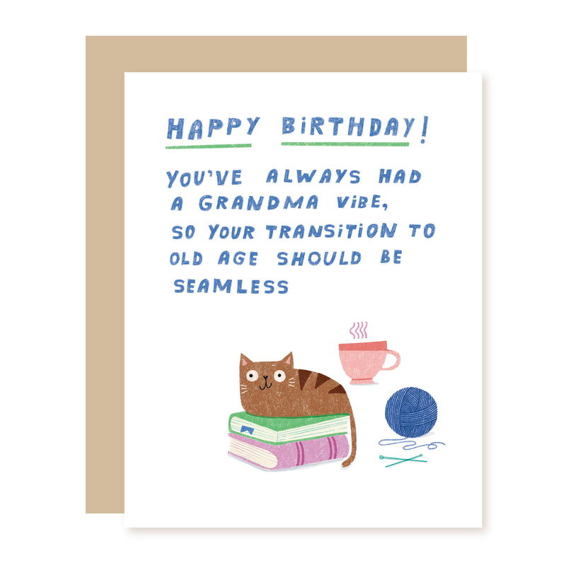 Grandma Vibe Birthday Card