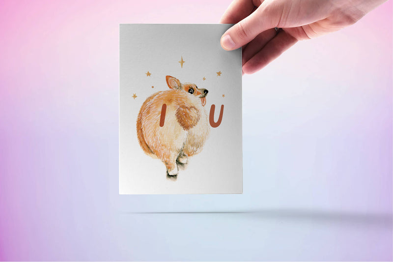 Corgi Loves You Card