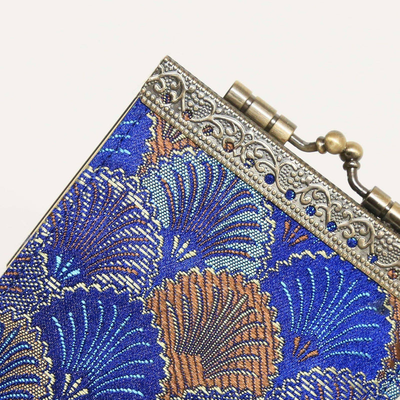 Small Shell Brocade RFID Card Holder