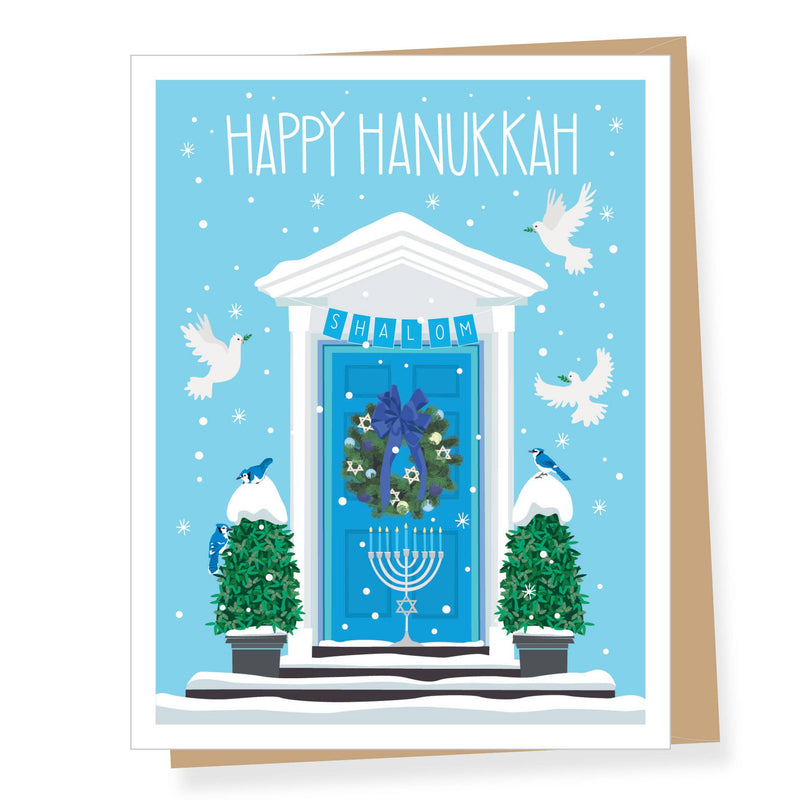 Blue Door Hanukkah Card