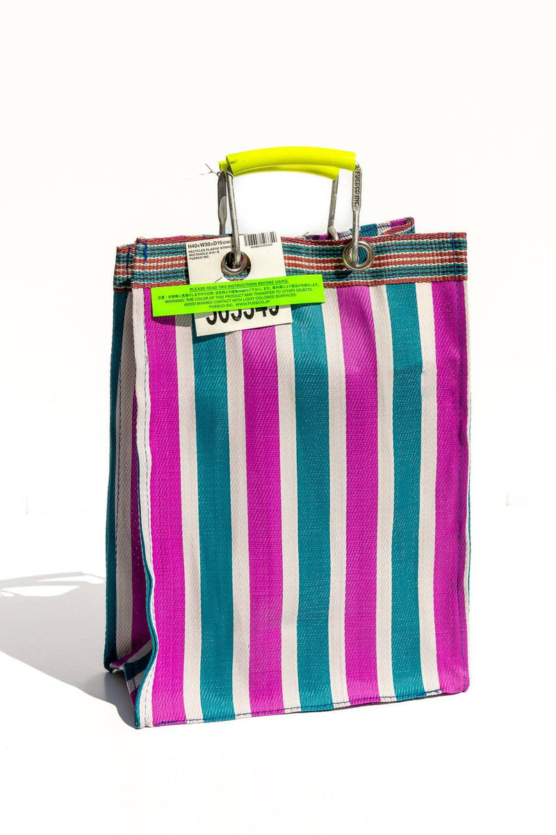Rectangular Recycled Plastic Bag - Striped