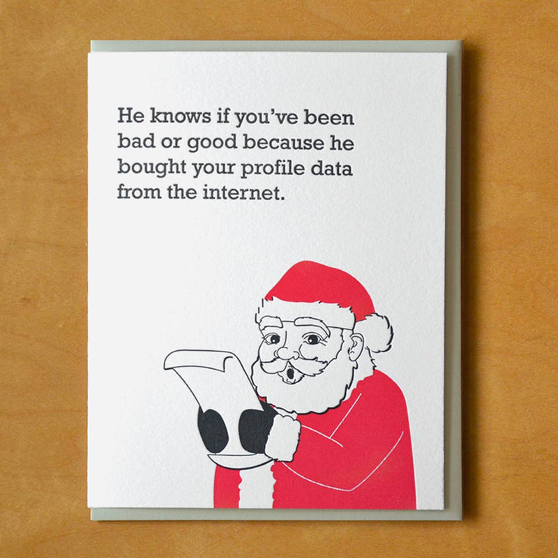 Santa Bought Your Data Greeting Card