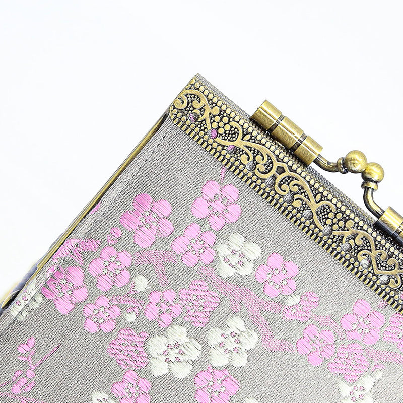 Cherry Blossom Brocade RFID Card Holder