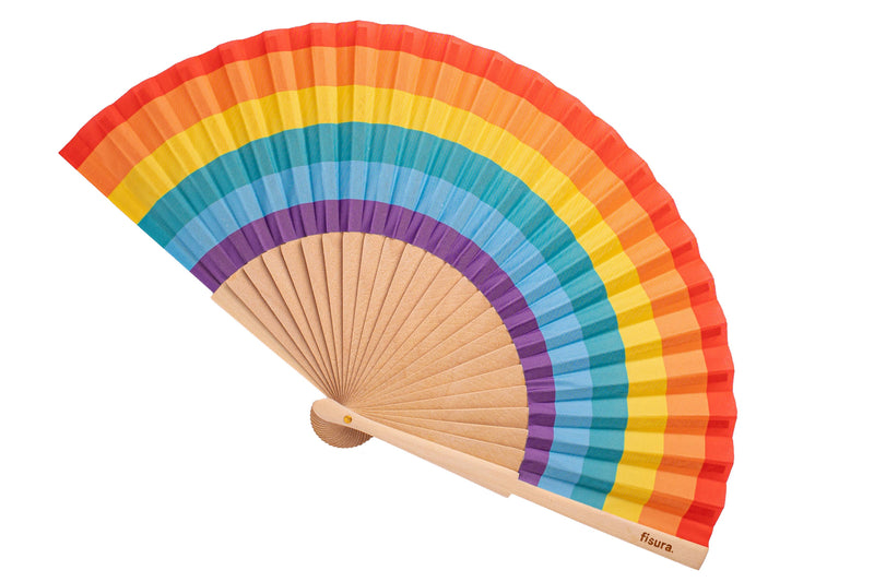 Rainbow Folding Fan