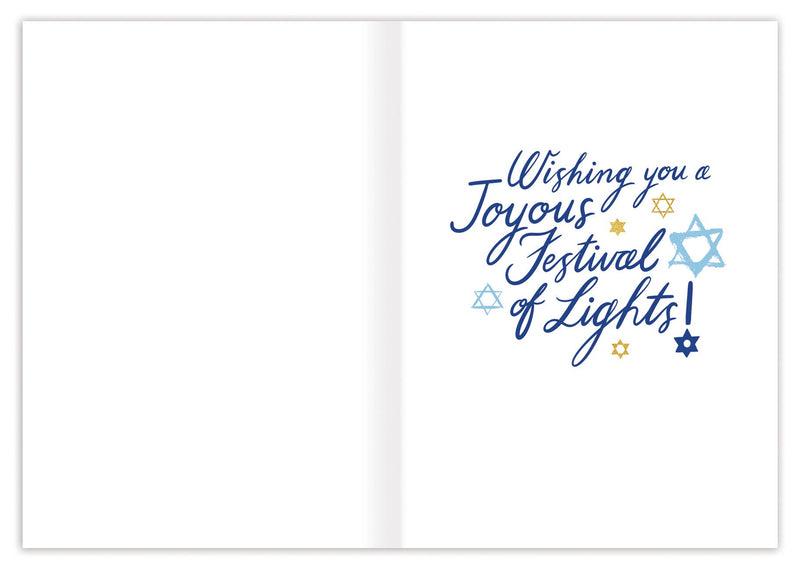 Hand-drawn Happy Hanukkah Holiday Card