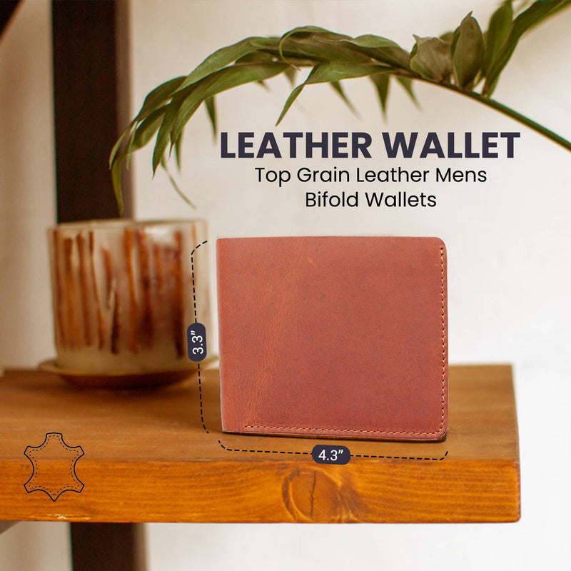 Genuine Leather Wallet with Flap Out ID Window