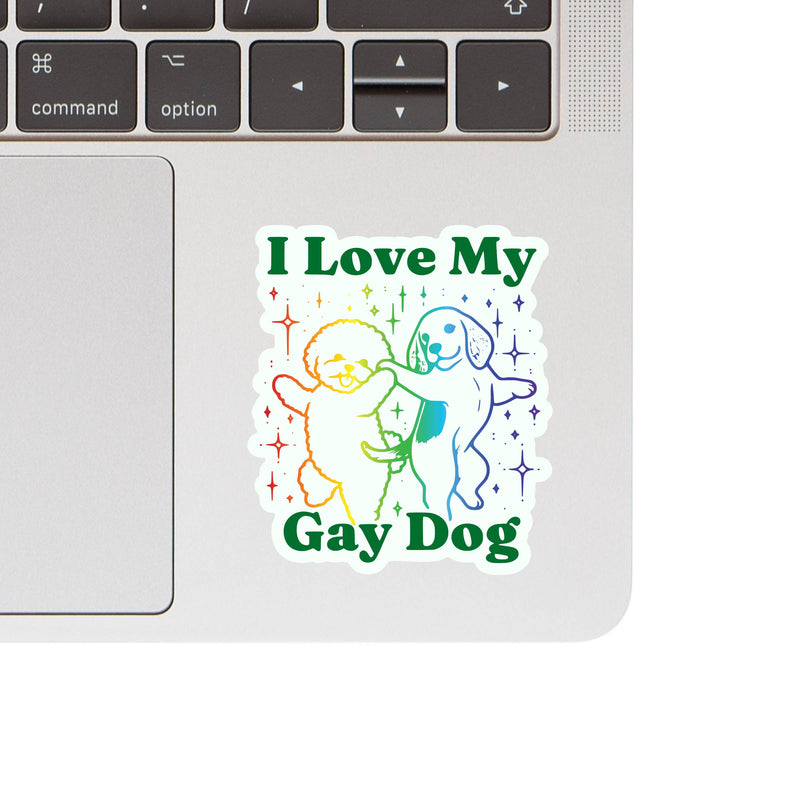 I Love My Gay Dog Sticker