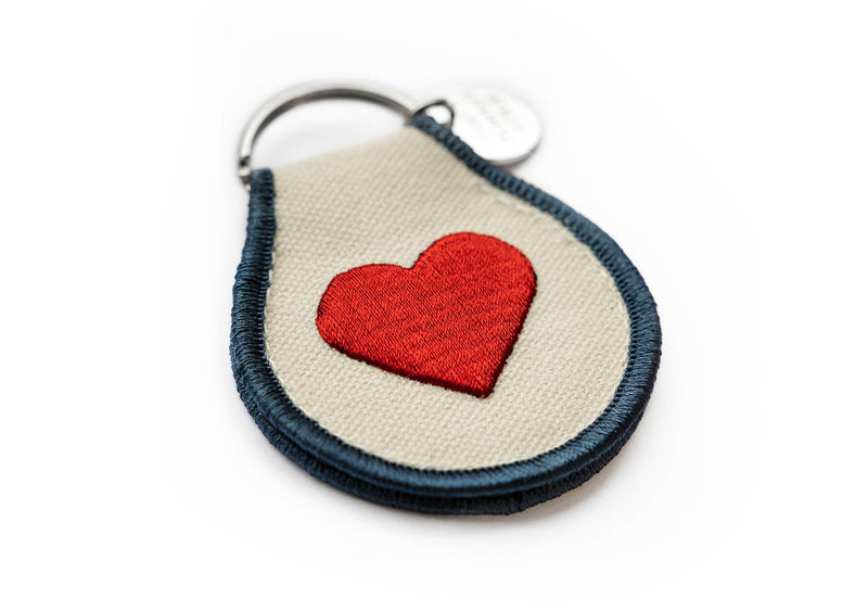 Classic Heart Large Patch Keychain