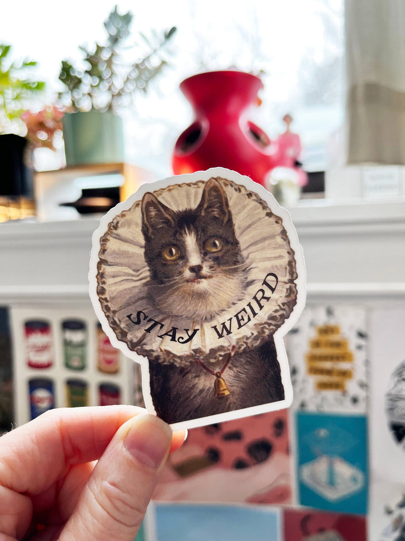 Stay Weird Kitty Sticker