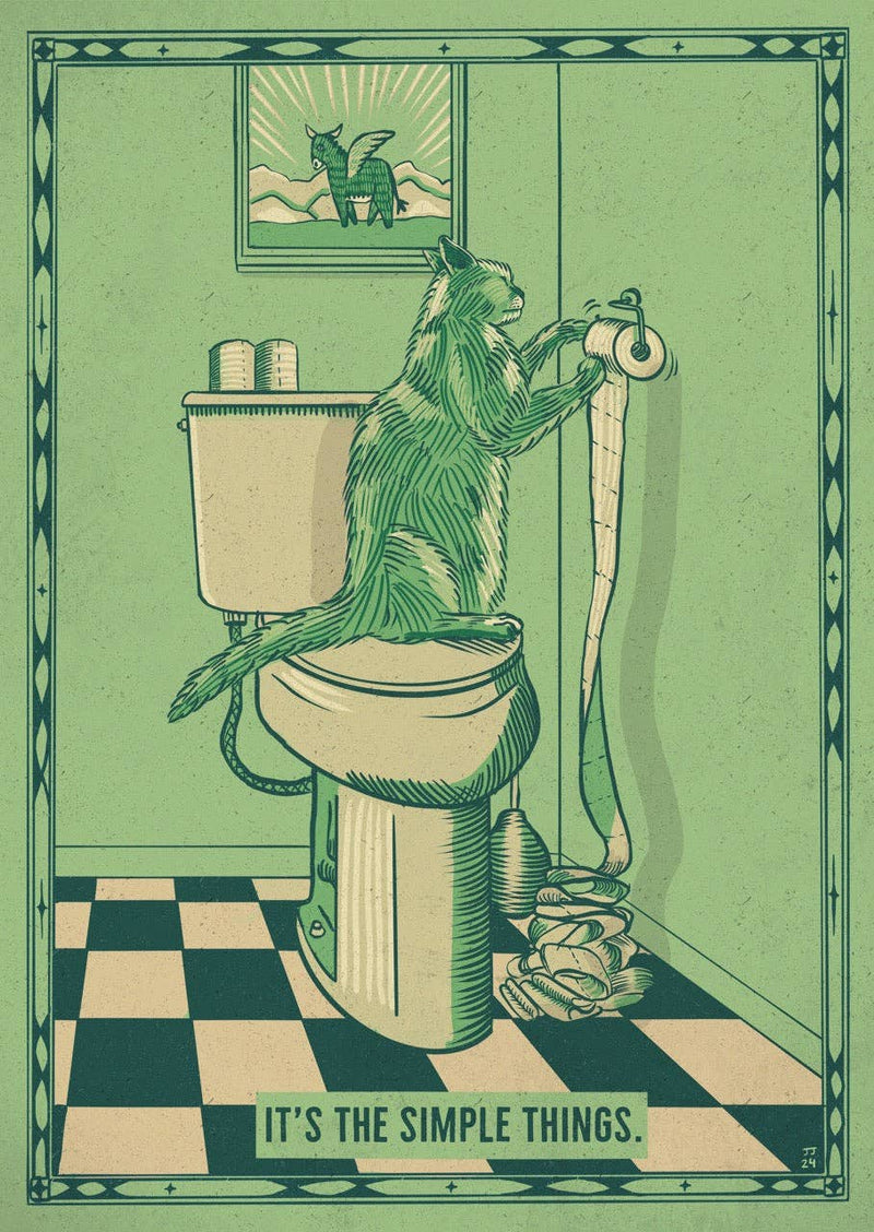 Simple Things Bathroom Print