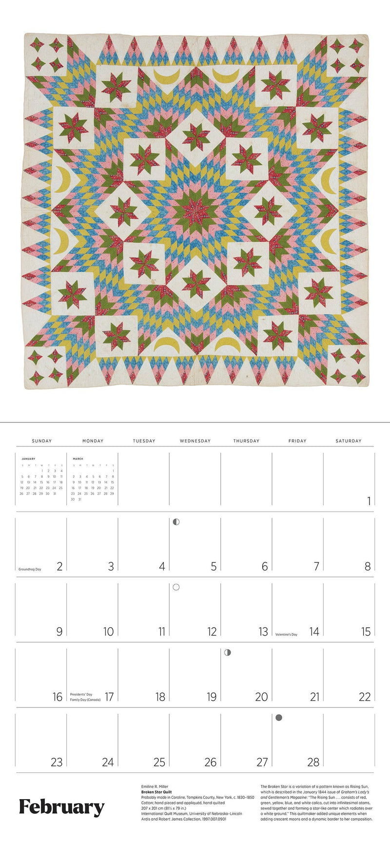 Antique Quilts 2025 Wall Calendar