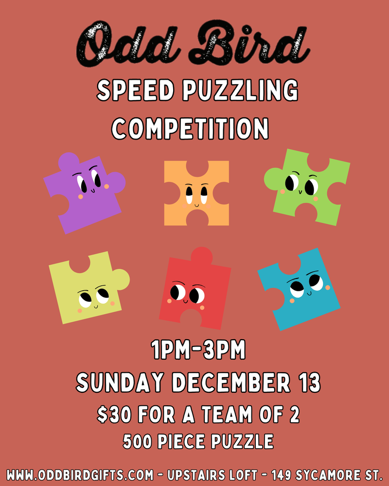 12/13 Speed Puzzling Competition – Odd Bird Gifts