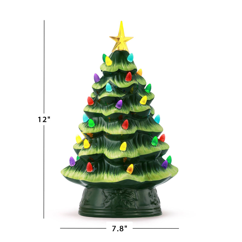 12" Nostalgic Tree - Green