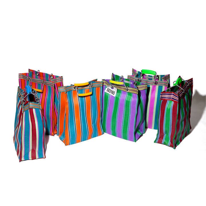 Rectangular Recycled Plastic Bag - Striped