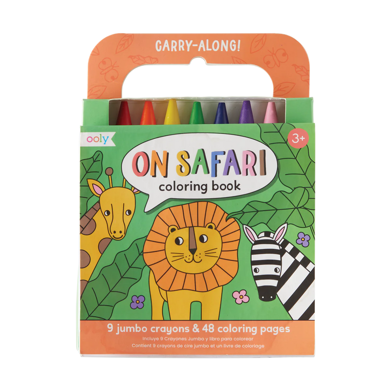 On Safari Carry-Along Crayon & Coloring Book Kit
