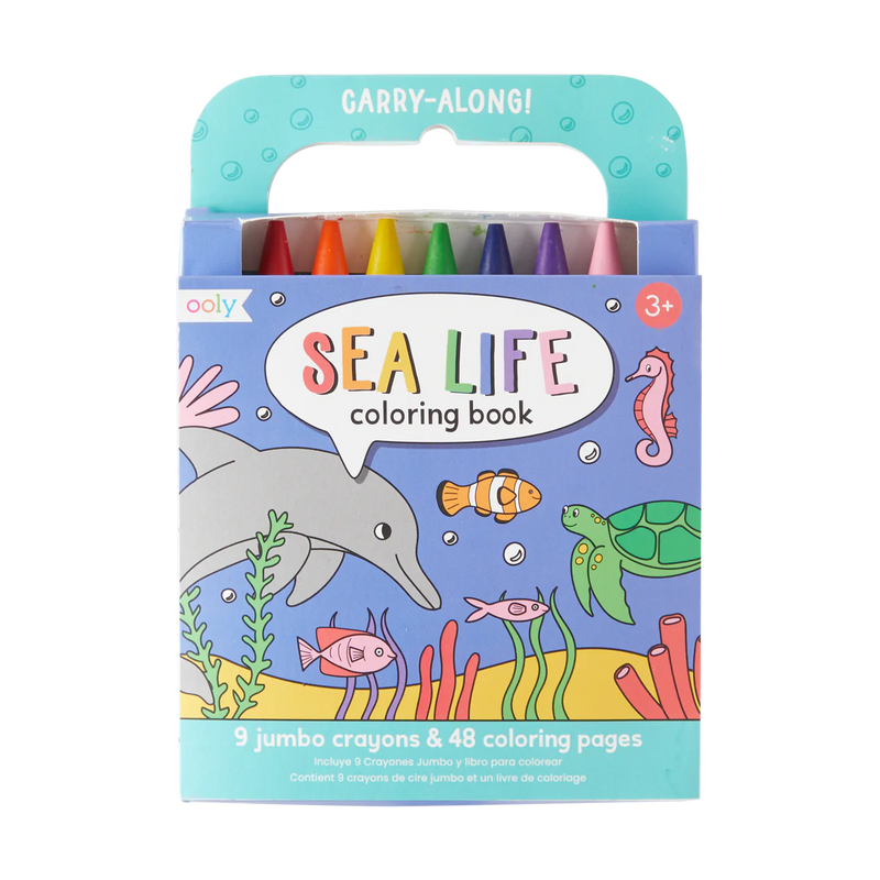 Sea Life Carry-Along Crayon & Coloring Book Kit