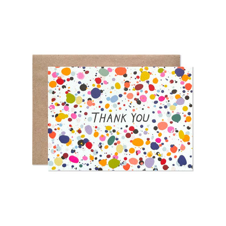 Thank You Splatter Card Set of 8