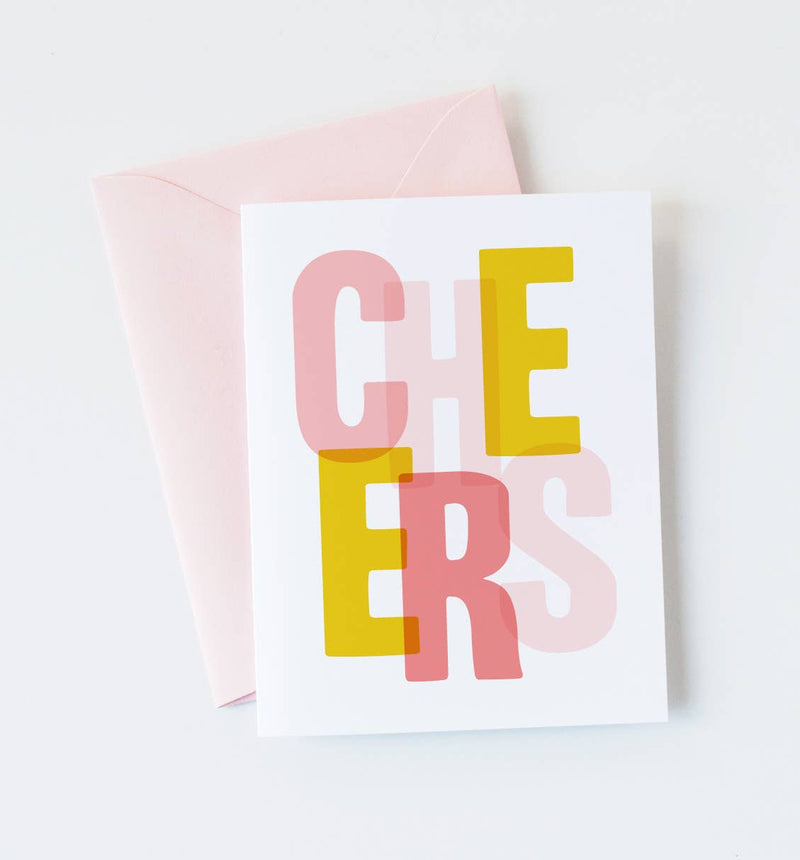 Cheers Block Letter Card