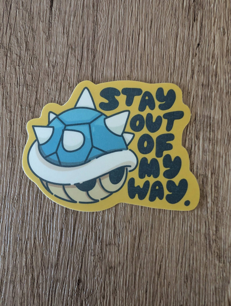 Out Of My Way Mario Kart Sticker