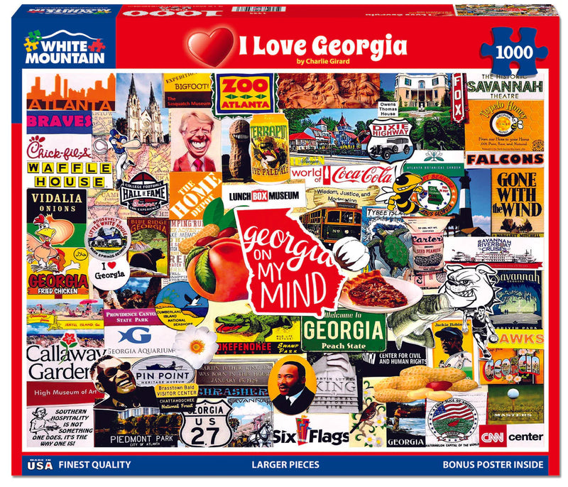 I Love Georgia 1000 Piece Puzzle