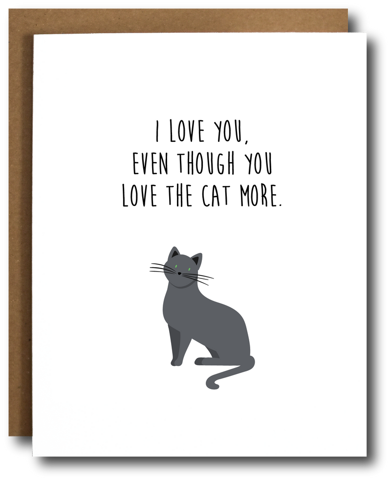 Funny Cat Love Card Card