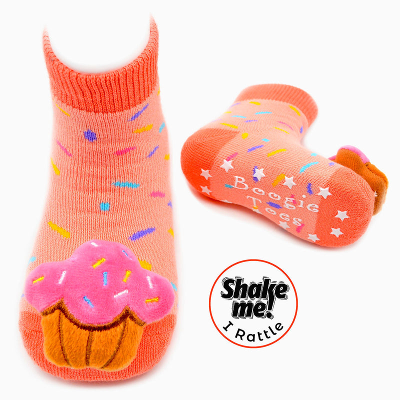 Sweet Cupcake Boogie Toes Rattle Socks