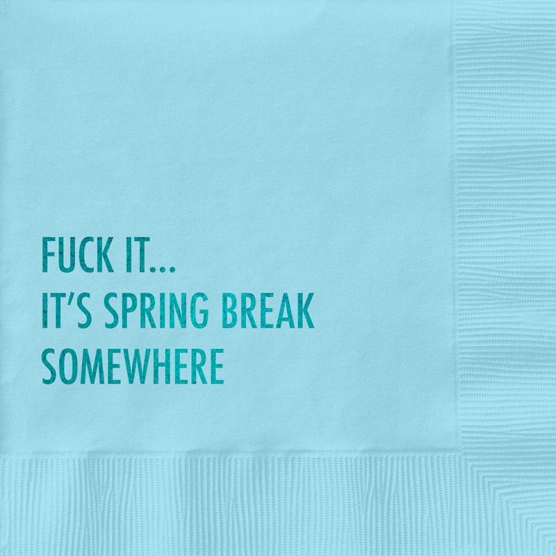 Spring Break Somewhere Cocktail Napkin
