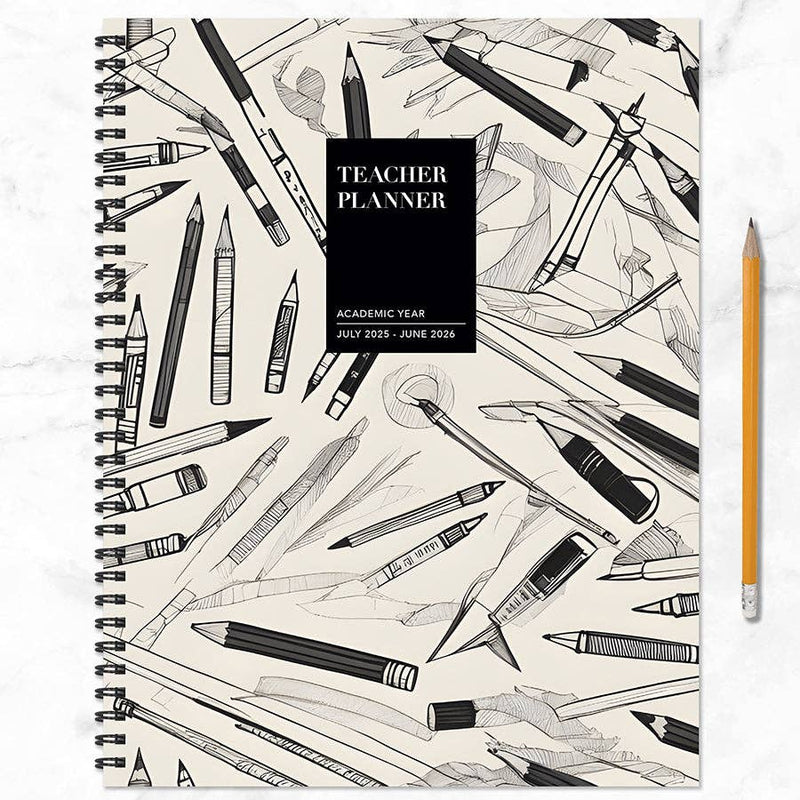 Teacher Lesson Planning Book 2025-2026 - Vintage Ink & Lead