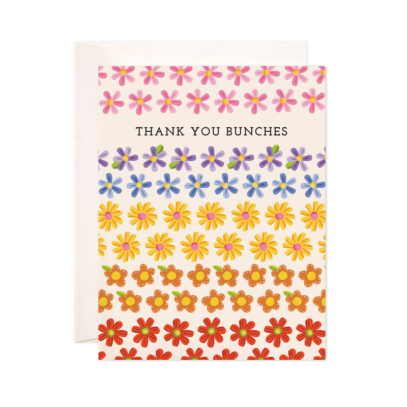 Thank You Bunches Floral Greeting Card