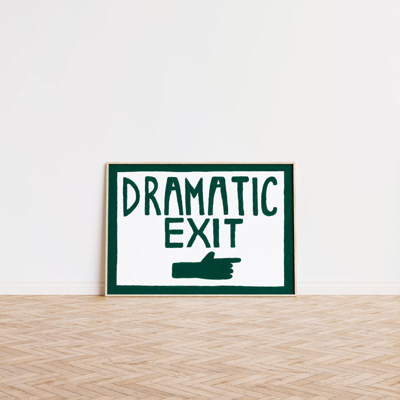 Dramatic Exit Hand Painted Print