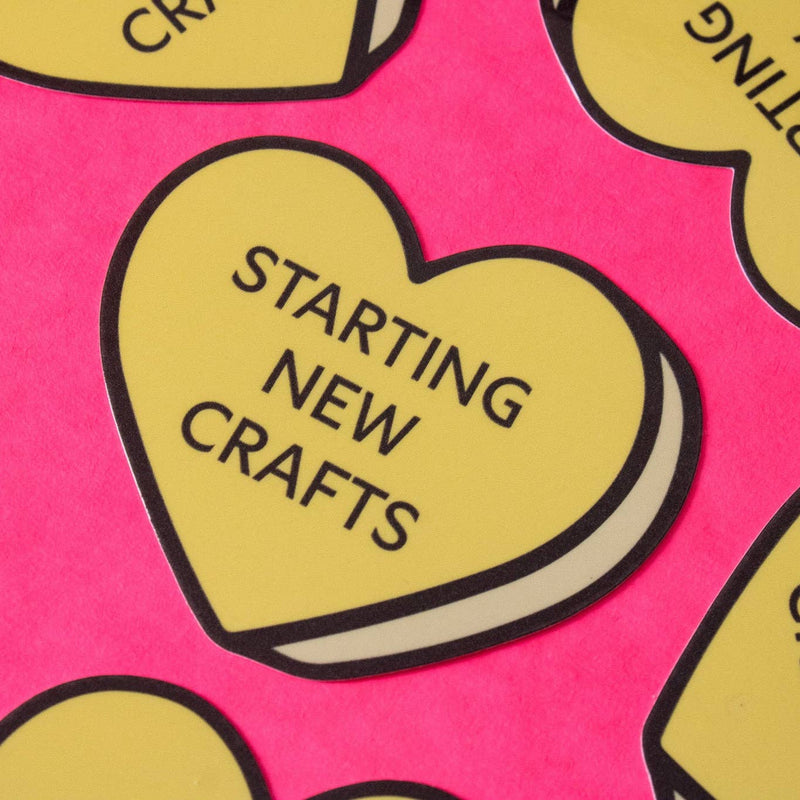 Starting New Crafts Heart Sticker