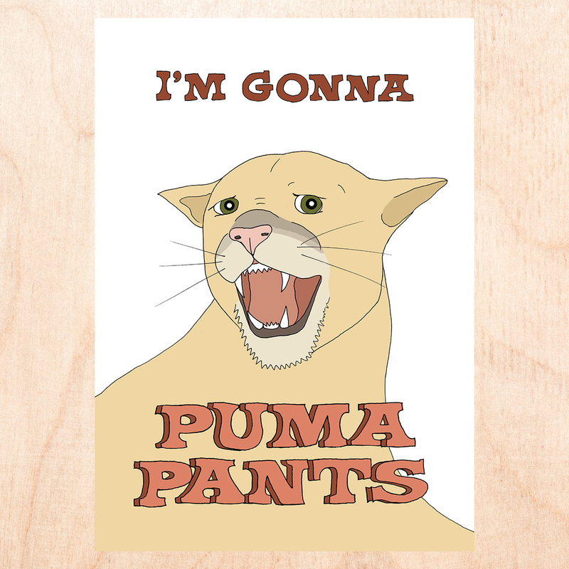 Puma Pants Congratulations Card