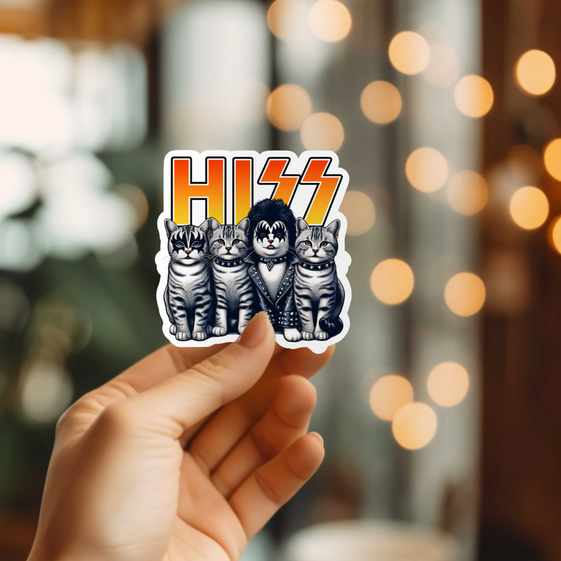 Hiss Rocker Cats Sticker