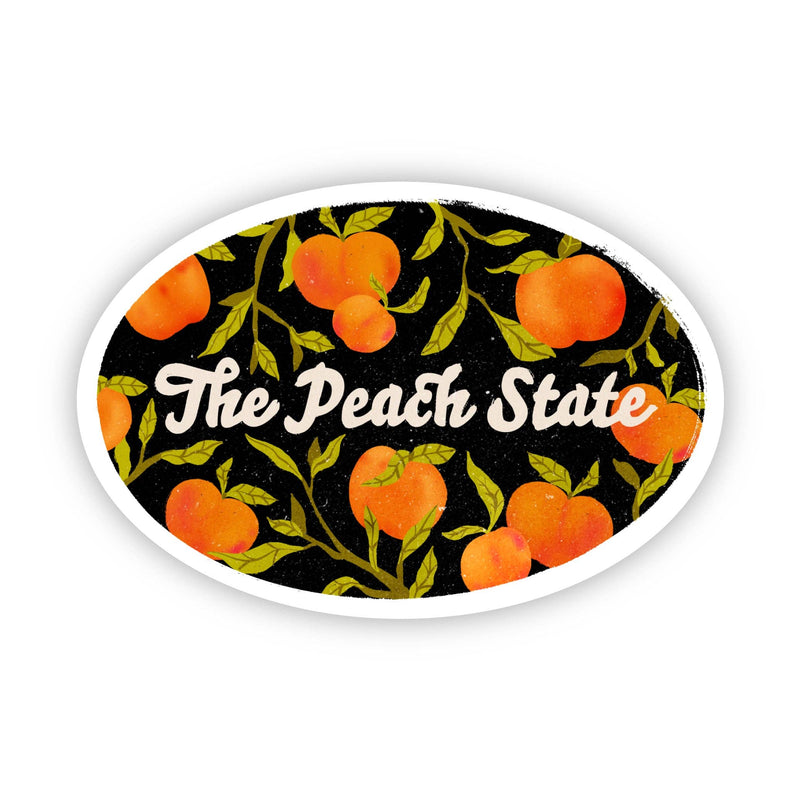 "The Peach State" Oval Georgia Sticker