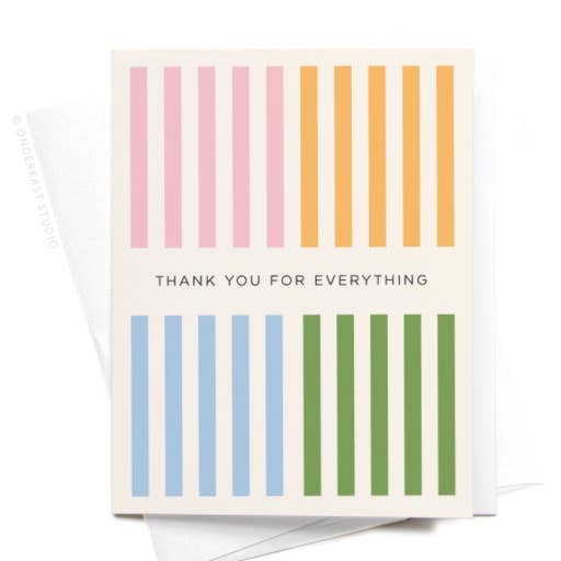 Thank You for Everything Striped Card