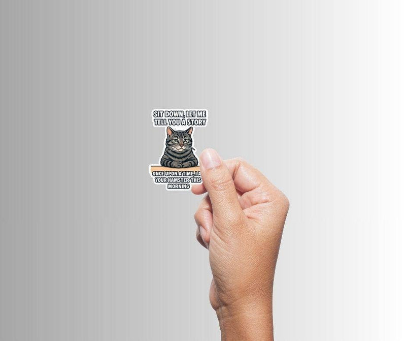 Tell You A Story Cat Sticker