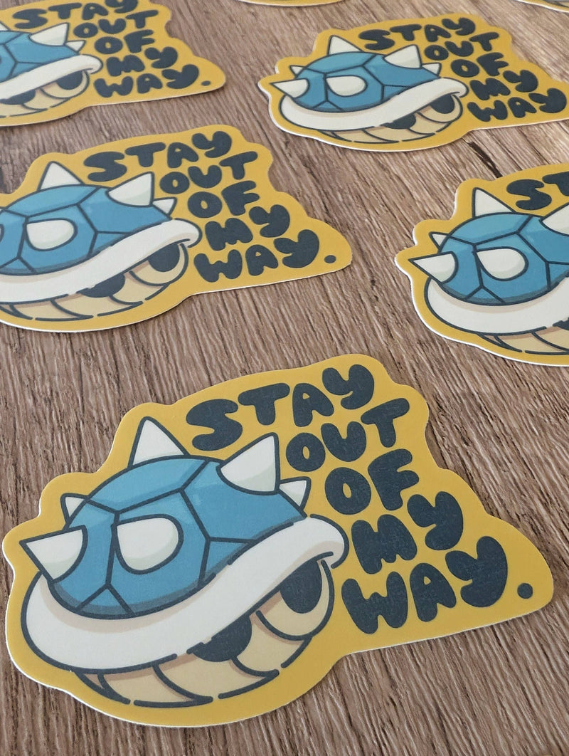 Out Of My Way Mario Kart Sticker